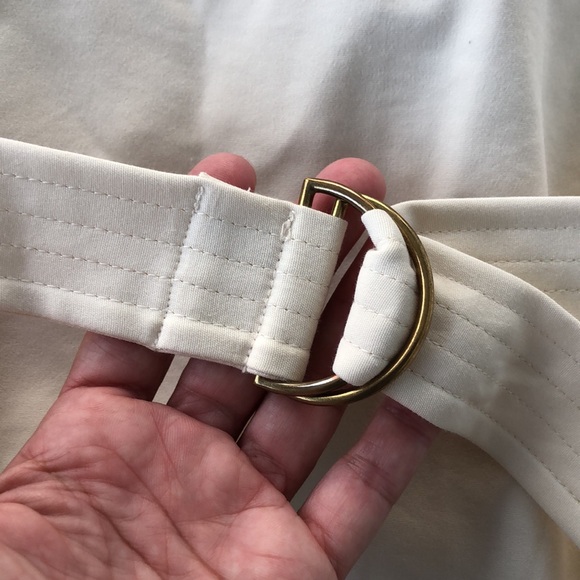 REMAIN BIRGER CHRISTENSEN ‘Vivian’ Belted Stretch Cotton-blend Blouse - Ecru - Picture 7 of 10